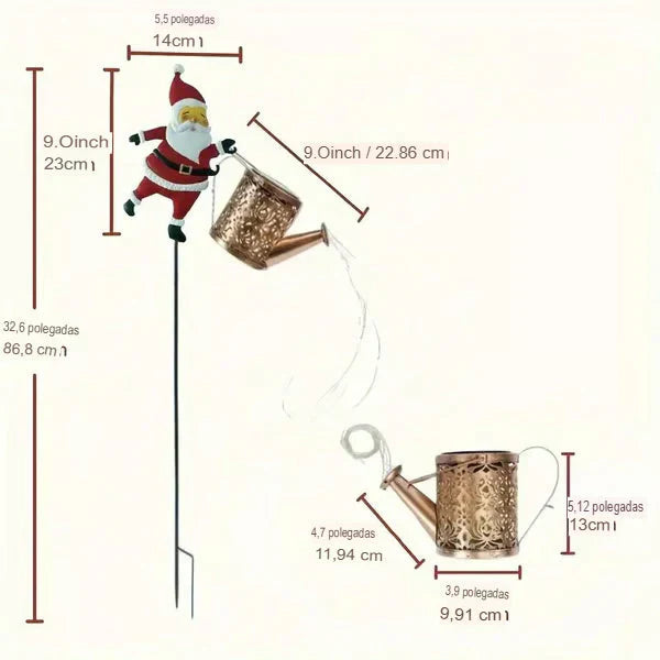 Papai Noel Regador Iluminado - (Compre 1 Leve 3) 🔥OFERTA HOJE DE BLACK FRIDAY🔥