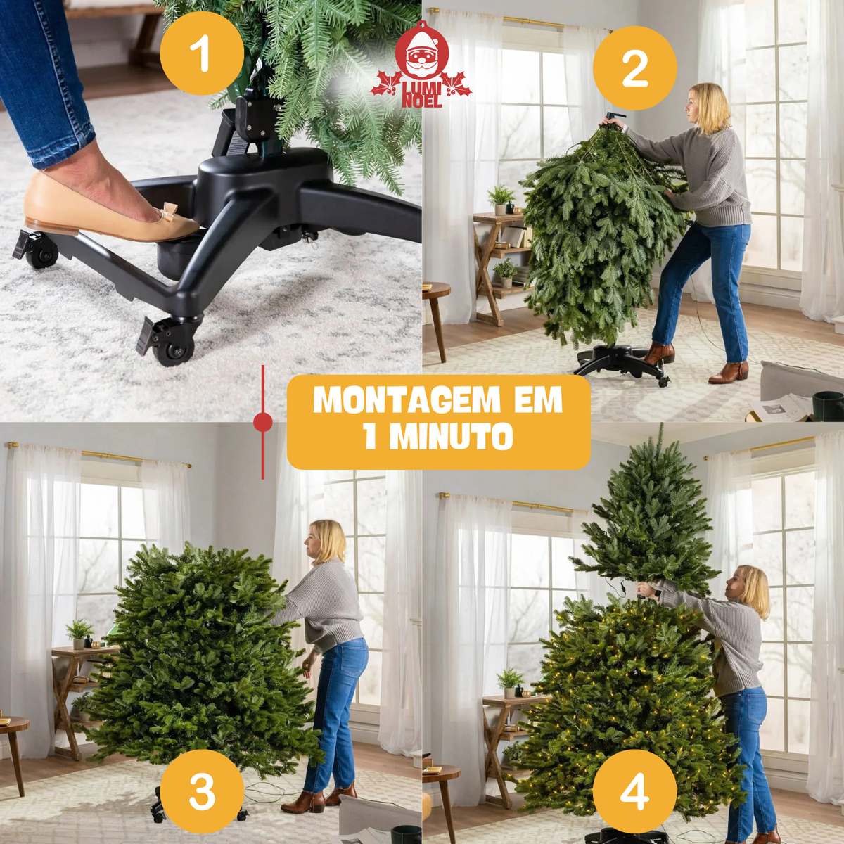 [OFERTA RELÂMPAGO BLACK FRIDAY] LumiNoel™- Árvore de Natal Premium com LEDs Embutidos