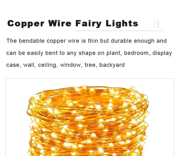 Luzes de Fadas Natalinas à Prova d'Água – Encanto e Magia